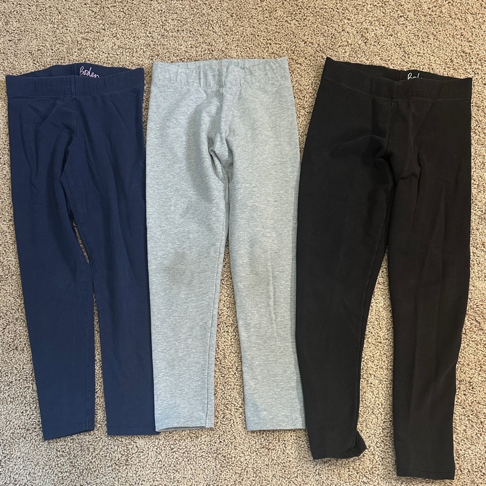 Boden Blue and Gray Leggings Stretchy Athletic Bottoms